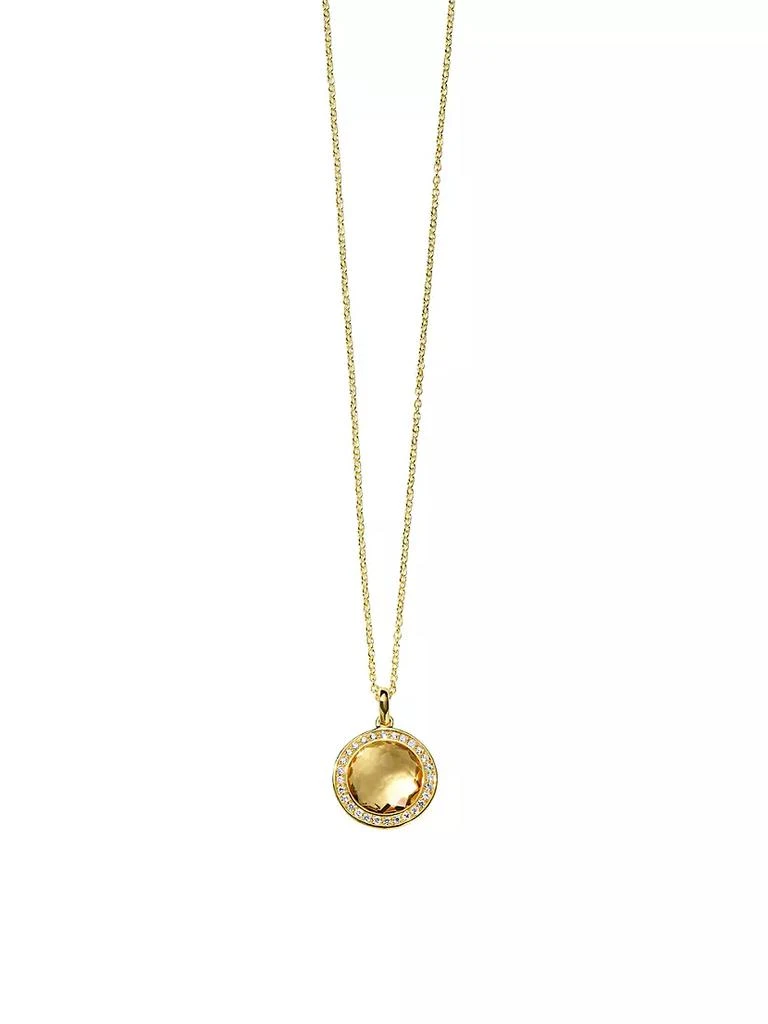 商品Ippolita|Lollipop 18K Yellow Gold, Honey Citrine &amp; 0.14 TCW Diamond Pendant Necklace,价格¥11151,第1张图片