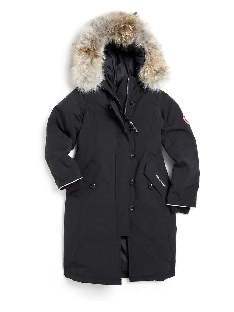 商品Canada Goose|Kid's Brittania Coyote Fur-Trim Down Parka,价格¥6443,第2张图片详细描述