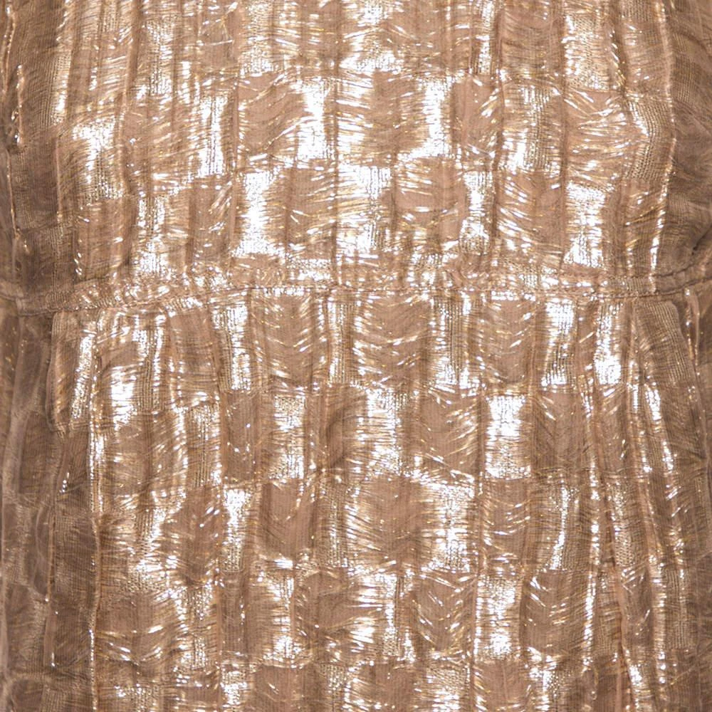 商品[二手商品] Burberry|Burberry Metallic Silk Puffed Sleeve Detail Blouse S,价格¥1030,第4张图片详细描述