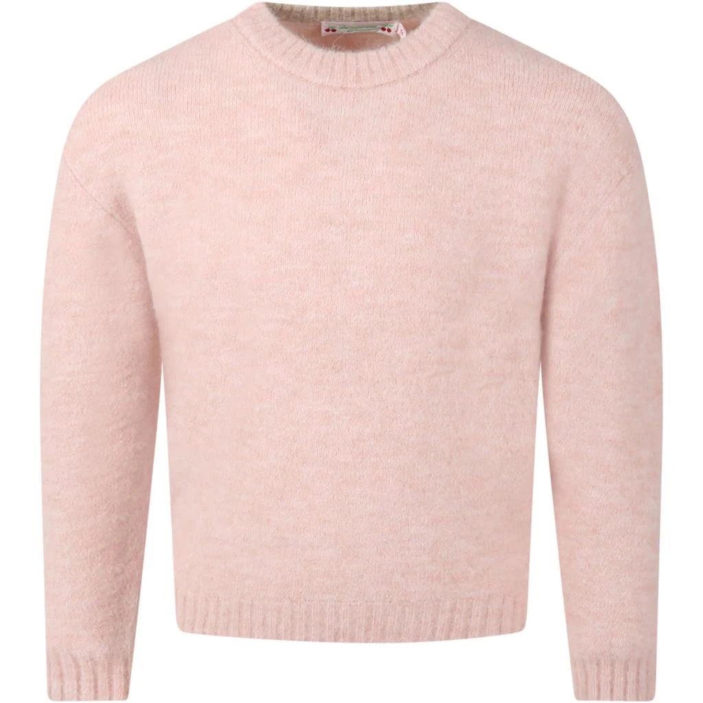 商品Bonpoint|Bonpoint Pink Sweater For Girl With Iconic Cherries,价格¥1445,第1张图片