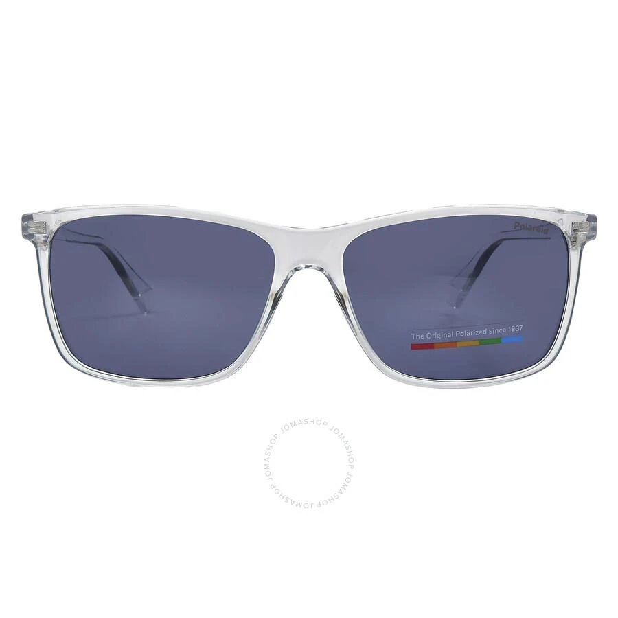 商品Polaroid|Polarized Blue Rectangular Men's Sunglasses PLD 4137/S 0KB7/C3 58,价格¥149,第1张图片