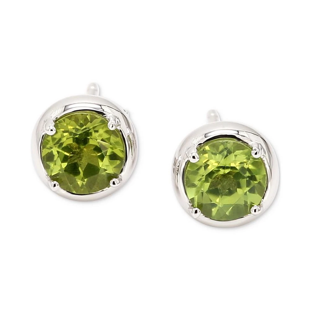 商品Macy's|Peridot Stud Earrings (1-1/2 ct. t.w.) in 14k White Gold,价格¥2467,第1张图片