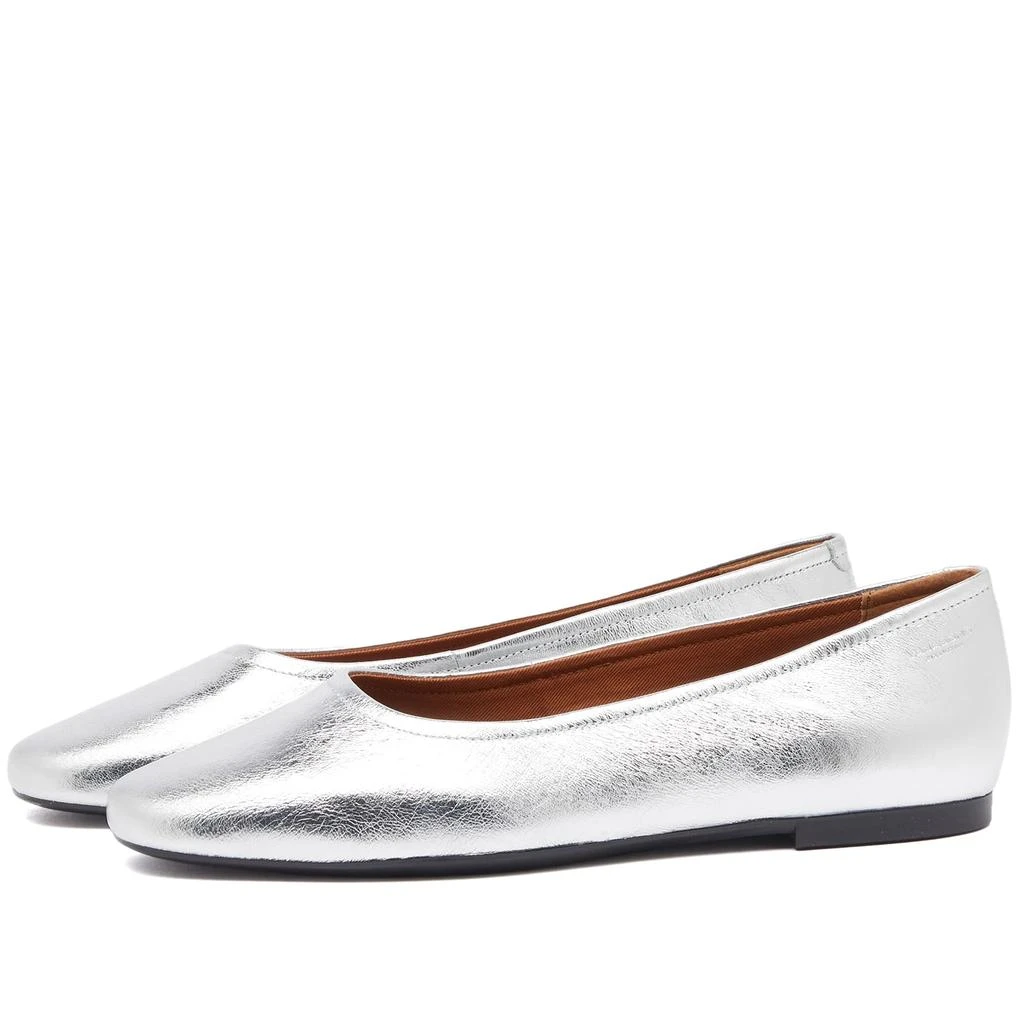 商品Vagabond|Vagabond Shoemakers Jolin Metallic Leather Ballet Pump,价格¥628,第1张图片