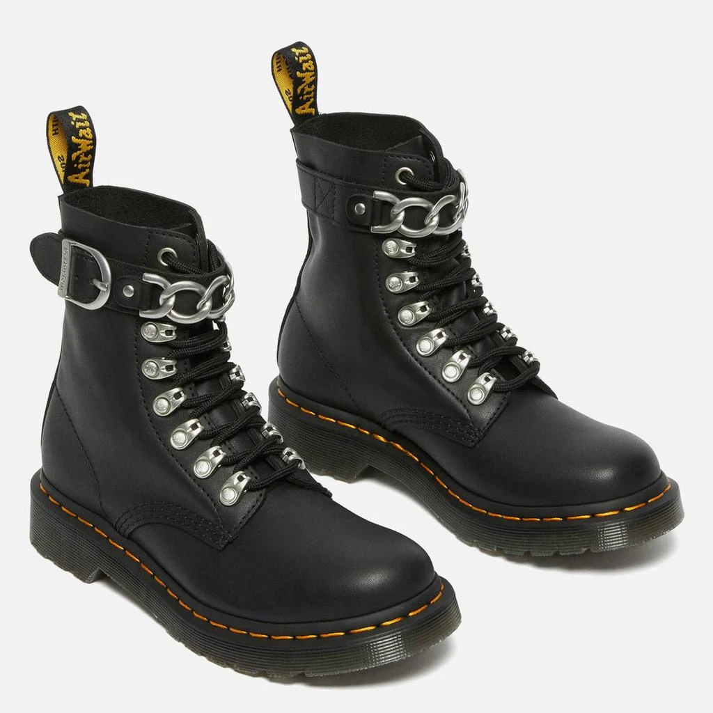 商品Dr. Martens|Dr. Martens Women's 1460 Pascal Chain Leather 8-Eye Boots - Black,价格¥768,第3张图片详细描述