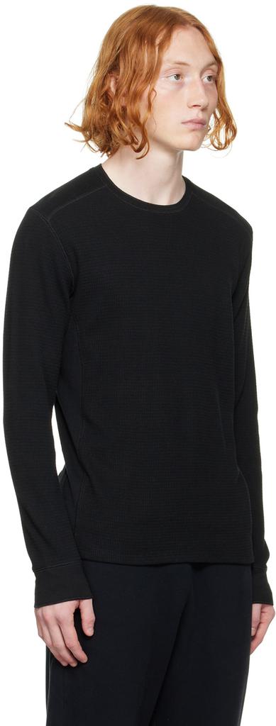 Black Thermal Long Sleeve T-Shirt商品第2张图片规格展示