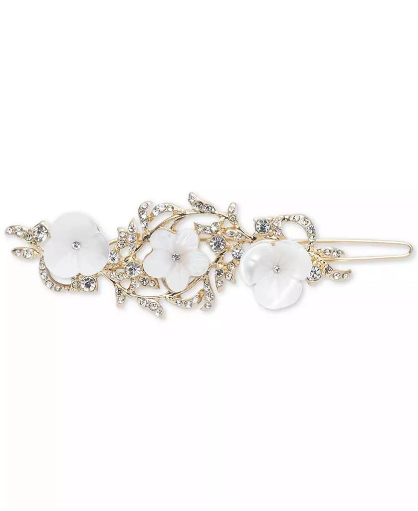 商品Lonna & Lilly|Gold-Tone Pavé & Mother-of-Pearl Flower Hair Barrette,价格¥81,第1张图片