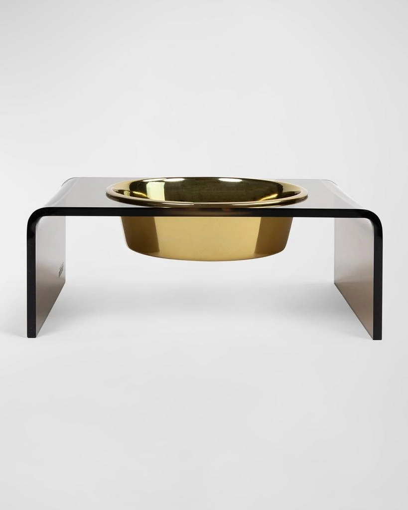 商品HIDDIN|Bronze Single Bowl Pet Feeder, 2 Qt Golden Bowl,价格¥1079,第1张图片