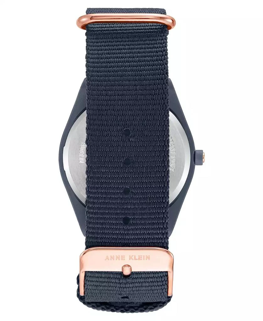 商品Anne Klein|Women's Three-Hand Quartz Navy Oceanwork Plastic Bracelet Watch, 38.5mm,价格¥535,第3张图片详细描述