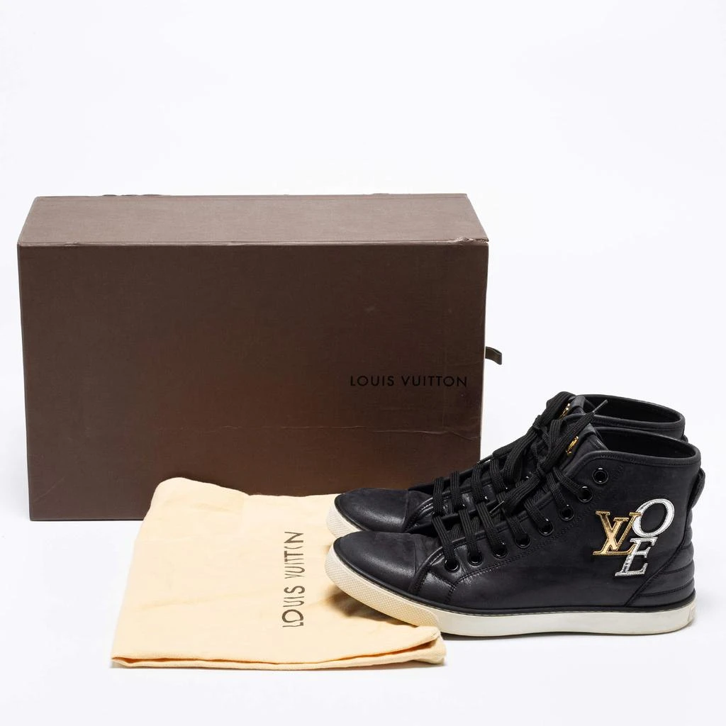 Louis Vuitton Black  Leather Love  Embossed High-Top Sneakers Size 37.5 商品
