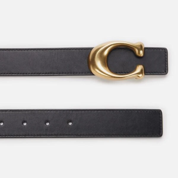 Coach Women's 32mm Sculpted C Reversible Belt - Black 1941 Saddle 商品