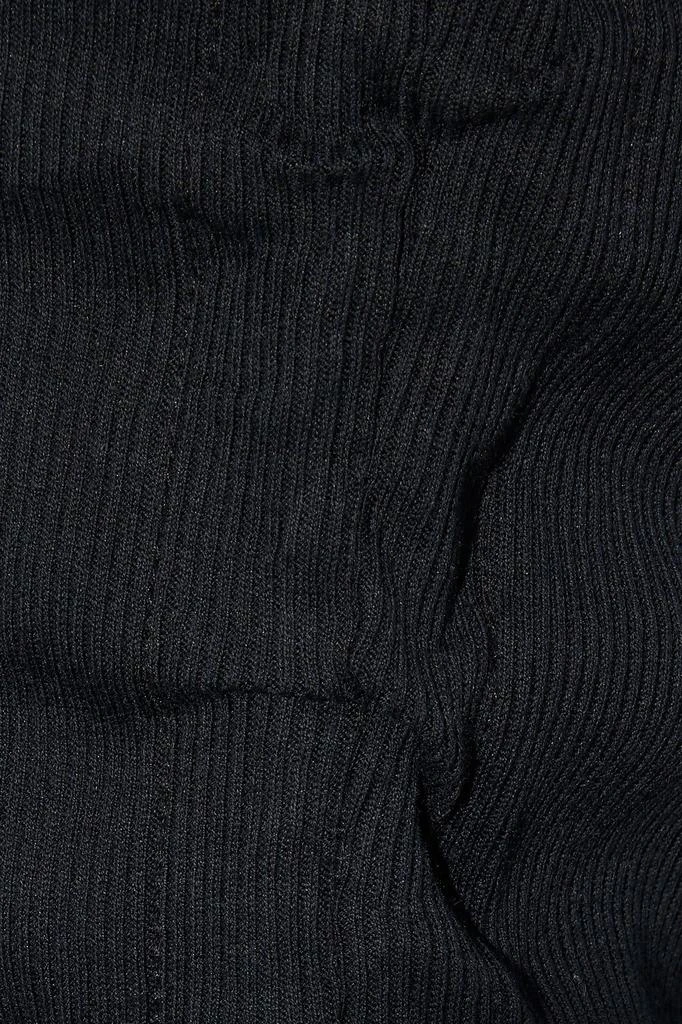 商品Helmut Lang|Cutout ruched ribbed cotton-jersey T-shirt,价格¥420,第2张图片详细描述