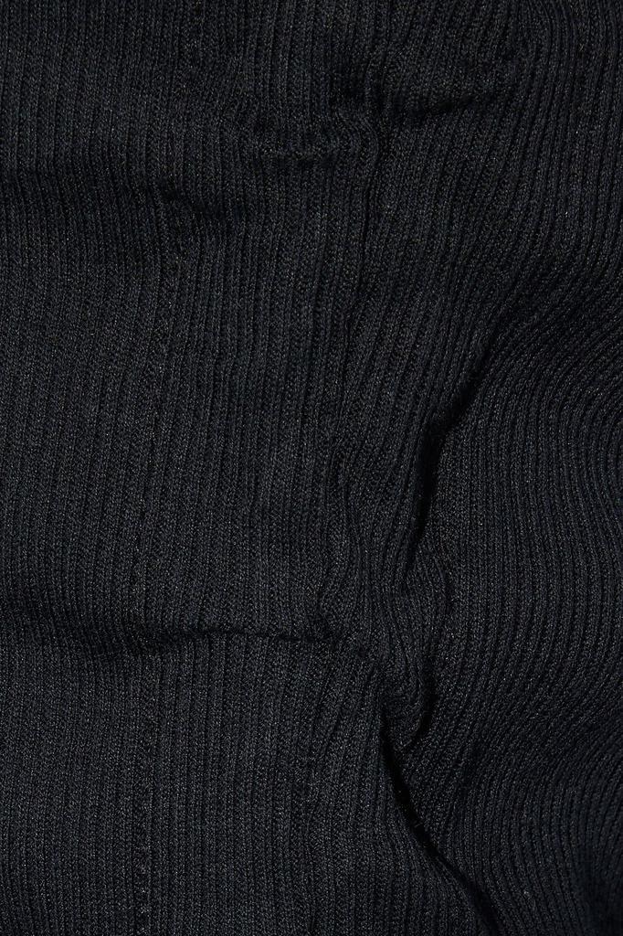 商品Helmut Lang|Cutout ruched ribbed cotton-jersey T-shirt,价格¥595,第4张图片详细描述