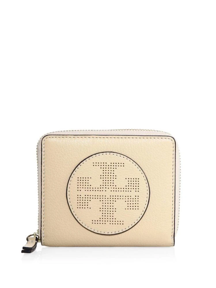 商品Tory Burch|Perforated Logo Medium Leather Zip Wallet,价格¥928,第1张图片