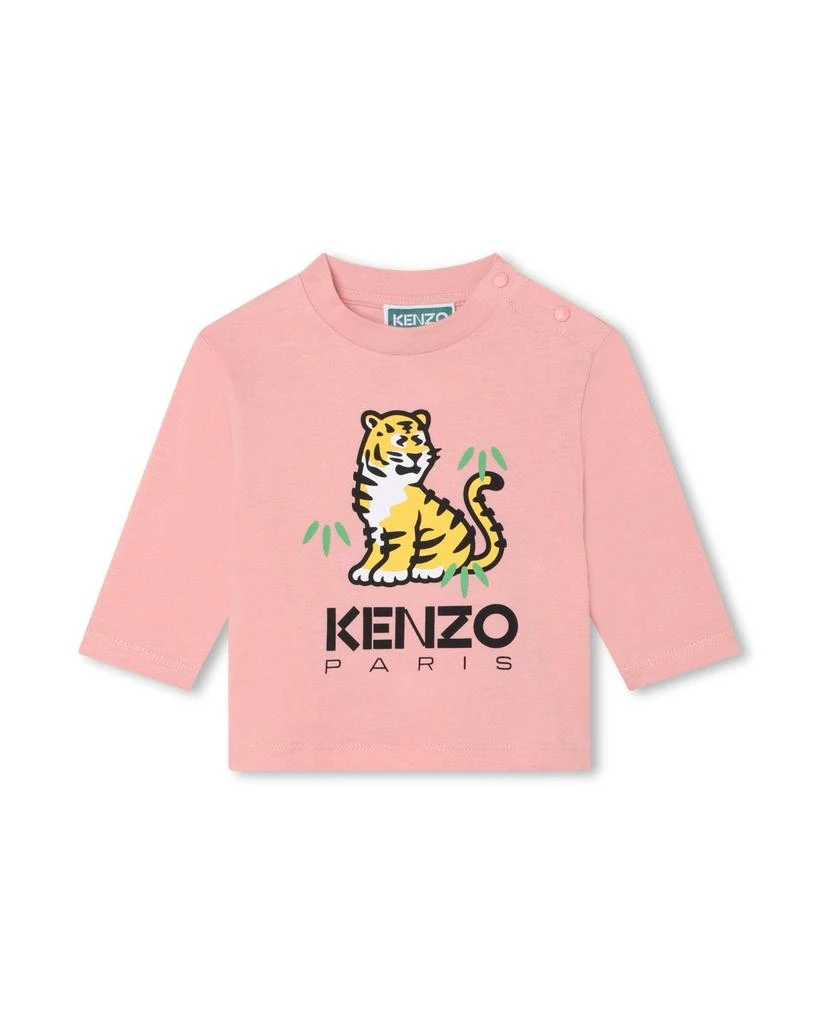 商品预计3周后发货 Kenzo|T-Shirt Manches Longues Nude - Bébé Mixte - Kenzo Kids,价格¥170,第1张图片