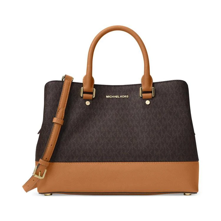 商品Michael Kors|Signature Savannah Large Satchel,价格¥1324,第1张图片