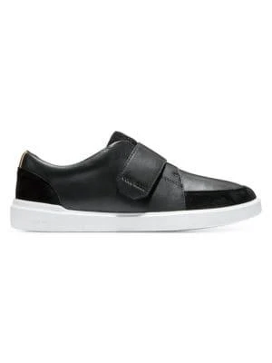 商品Cole Haan|Grand Crosscourt Monk-Strap Leather Sneakers,价格¥321,第1张图片