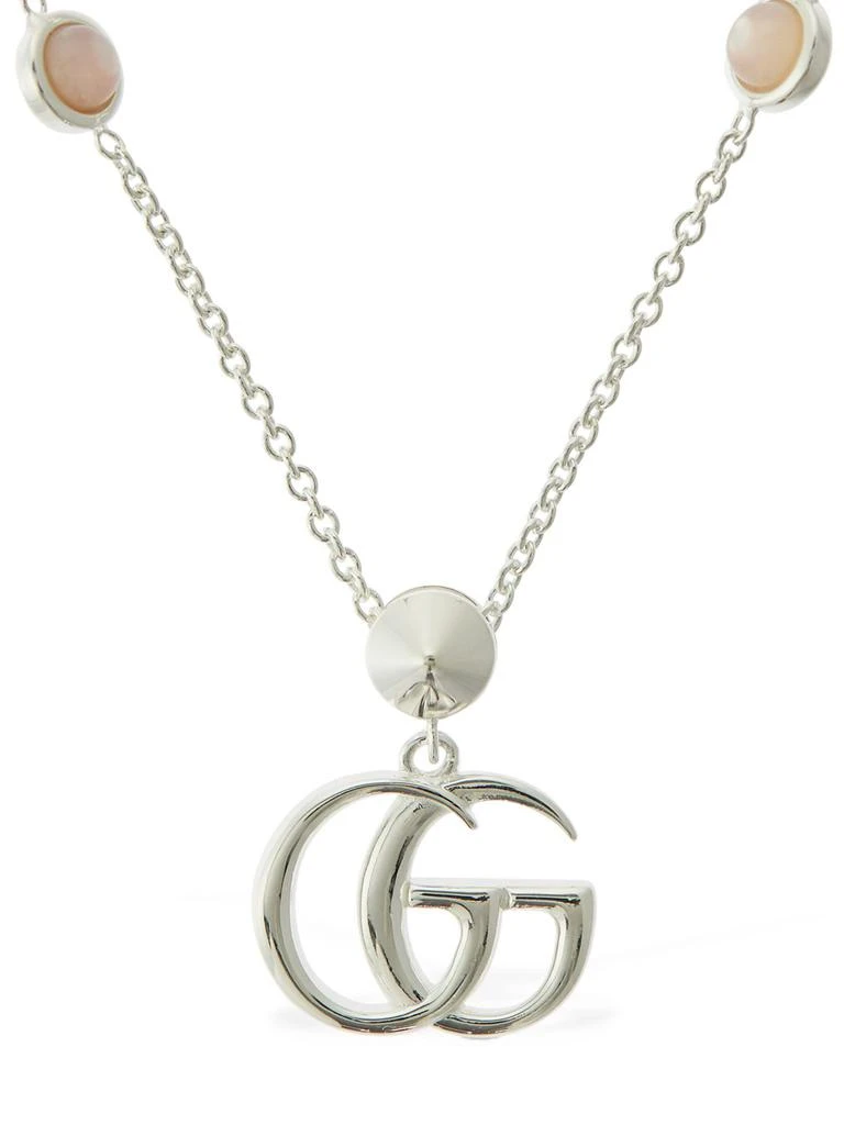 商品Gucci|Double G Mother Of Pearl Necklace,价格¥5203,第2张图片详细描述