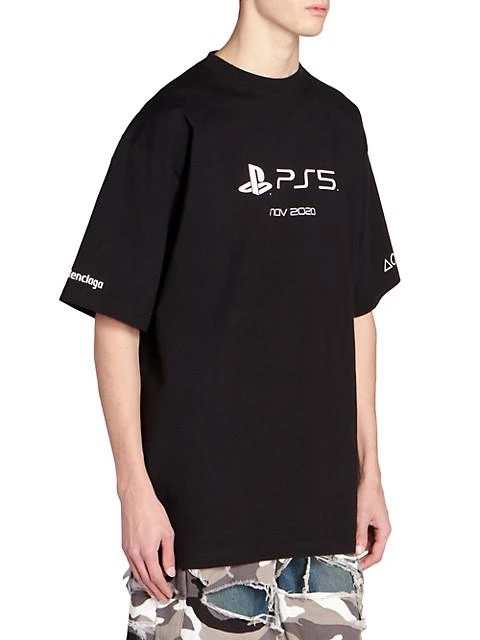 商品Balenciaga|Boxy-Fit Playstation T-Shirt,价格¥1808,第4张图片详细描述