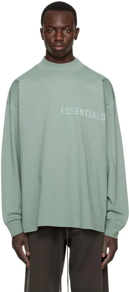 商品Essentials|绿色圆领长袖 T 恤,价格¥684,第1张图片