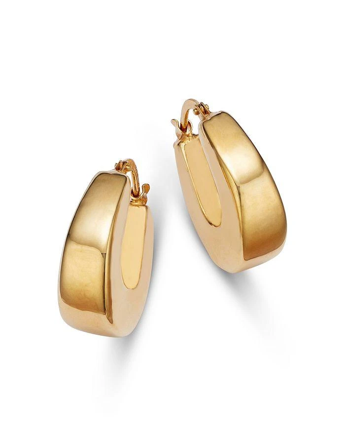 商品Moon & Meadow|14K Yellow Gold Graduated Wide Hoop Earrings,价格¥6429,第1张图片详细描述