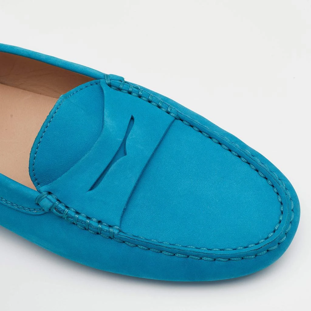 Tod's for Ferrari Blue Nubuck Leather Slip On Loafers Size 38 商品
