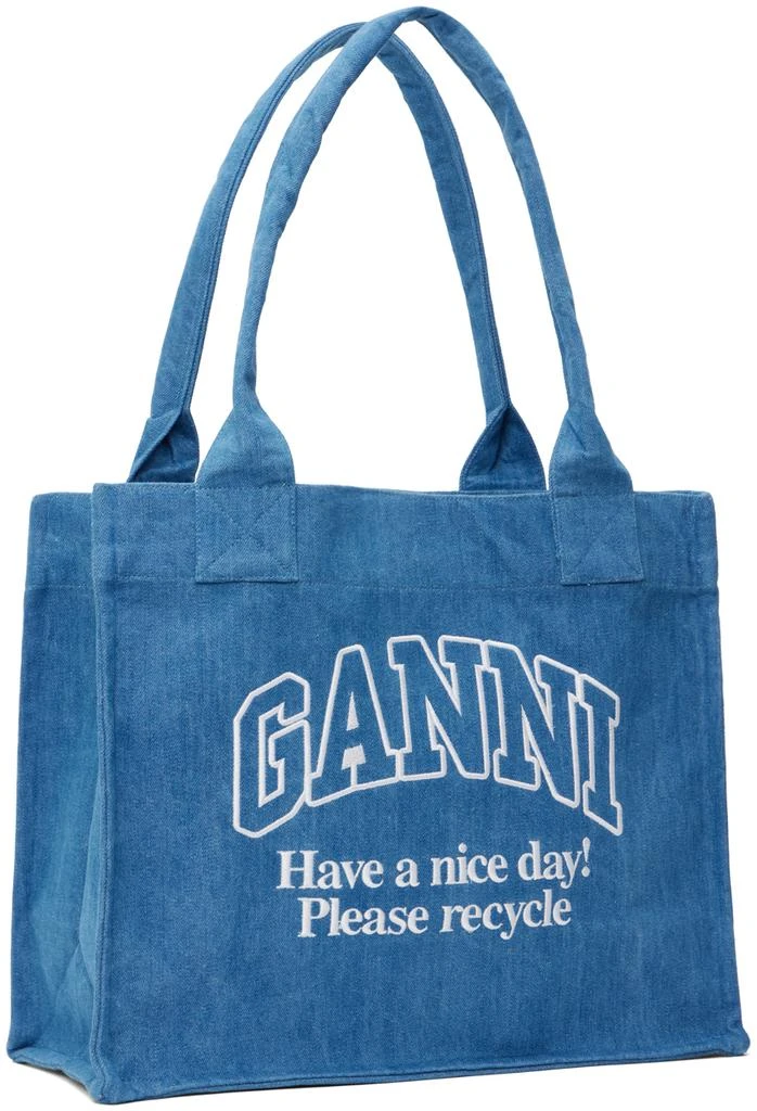 商品Ganni|Blue Large Easy Shopper Tote,价格¥1107,第2张图片详细描述