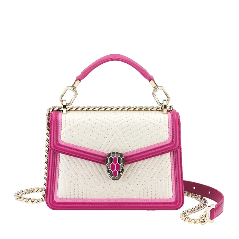 商品[国内直发] BVLGARI|BVLGARI 女士白色斜挎包 289943,价格¥17992,第1张图片