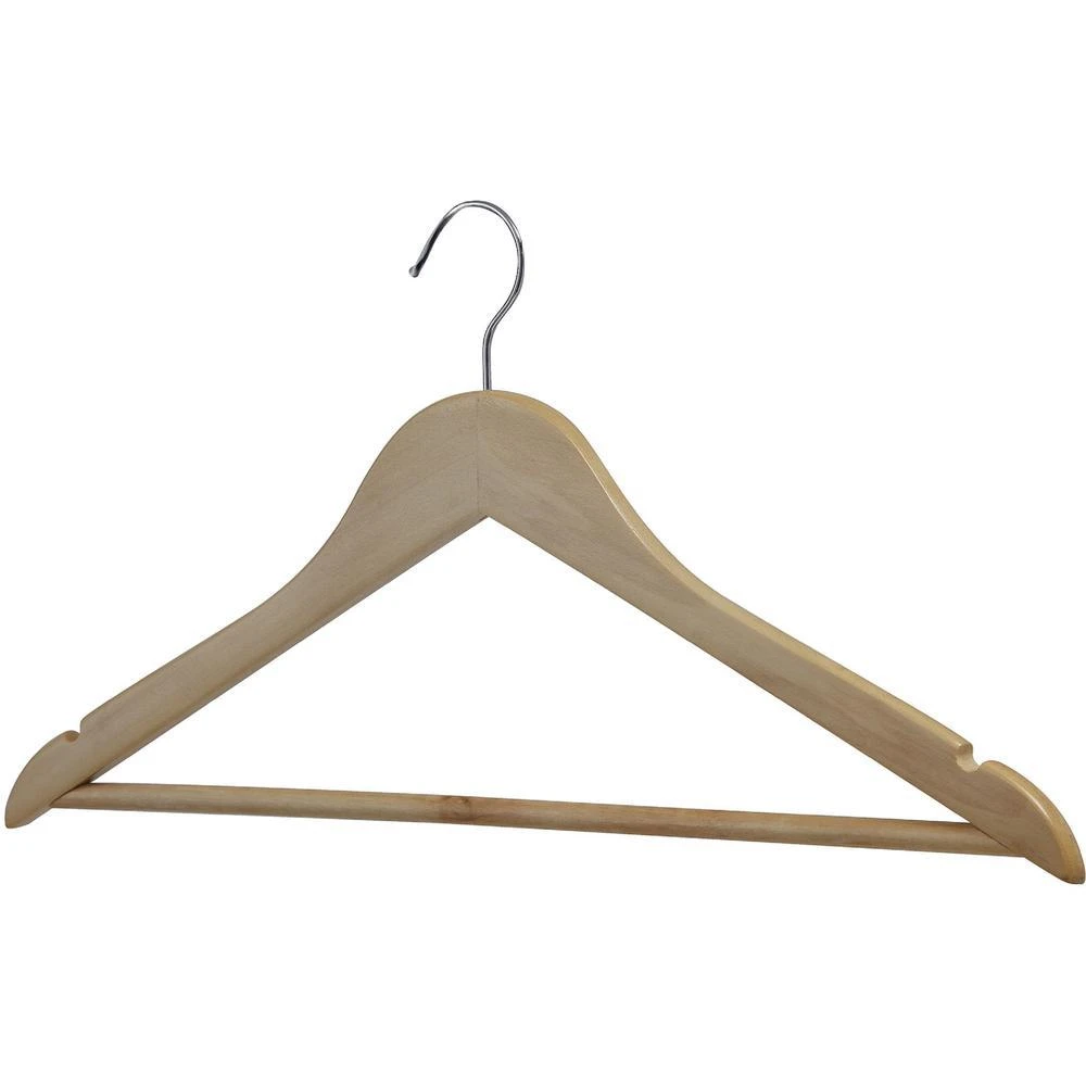 商品Lorell|Wooden Coat Hangers - for Coat, Clothes, Garment - Wooden, Metal - Natural - 30 / Carton,价格¥1038,第1张图片