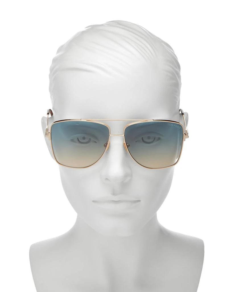 Reggie Brow Bar Aviator Sunglasses, 61mm 商品