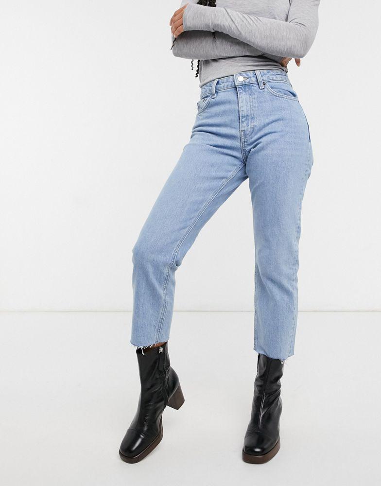 Topshop straight leg jeans in bleach商品第4张图片规格展示