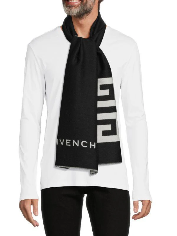 商品Givenchy|Muffler Logo Wool Blend Scarf,价格¥2547,第1张图片