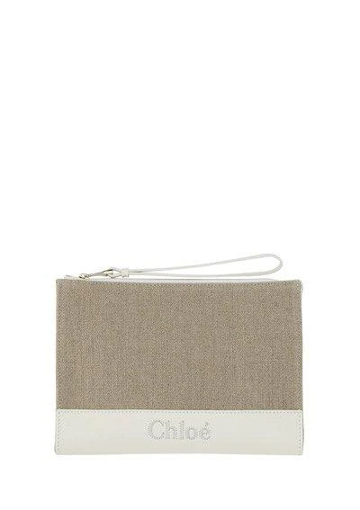 商品Chloé|Chloé Two-Tone Zipped Clutch Bag,价格¥3465,第1张图片