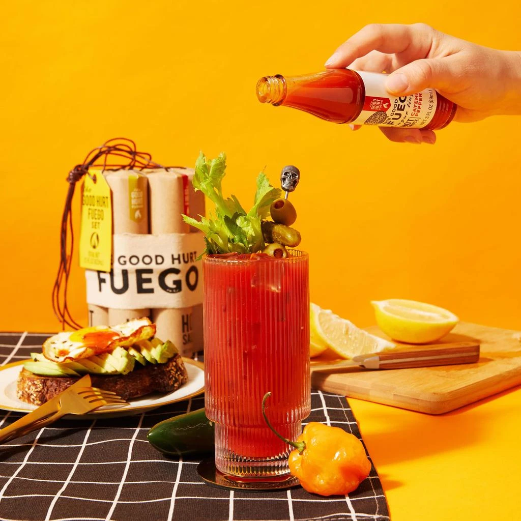 The Good Hurt Fuego: A Hot Sauce Gift Set for Hot Sauce Lover’s, Set of 7 商品