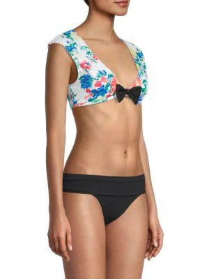 商品CAROLINE CONSTAS|Gale Floral Bikini Top,价格¥159,第3张图片详细描述