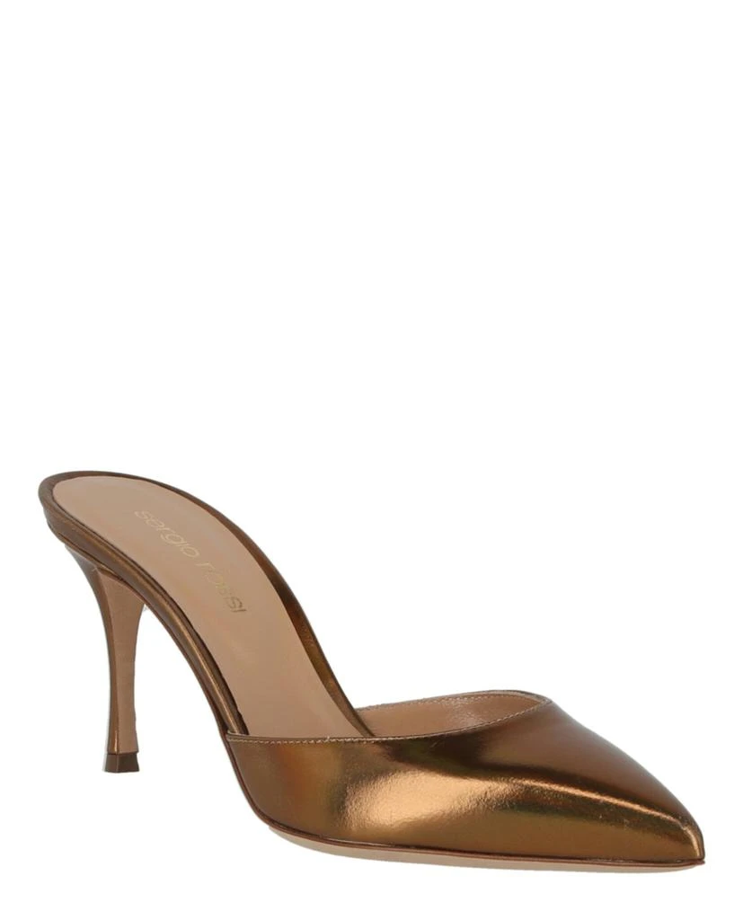 商品Sergio Rossi|Metallic Pointed Toe Mules,价格¥2248,第2张图片详细描述