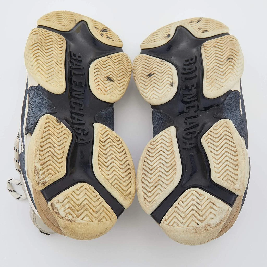 Balenciaga Beige/Black Leather And Mesh Triple S Trainer Sneakers Size 40 商品
