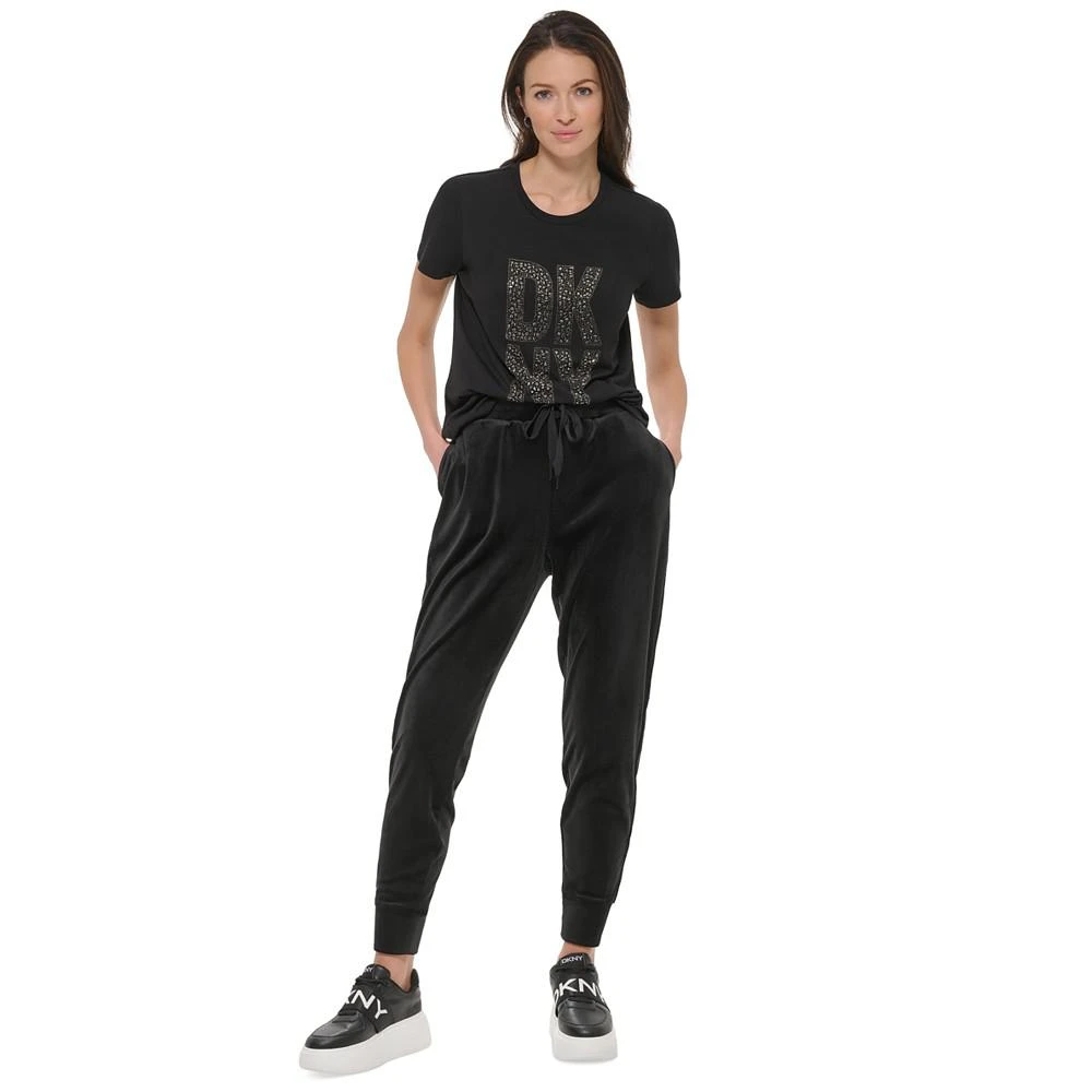 商品DKNY|Women's Velour Pull-On Cuffed Joggers,价格¥300,第5张图片详细描述