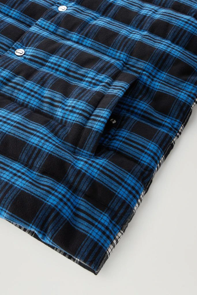 商品Woolrich|Padded Check Patchwork Overshirt - Men - Blue,价格¥2018,第5张图片详细描述