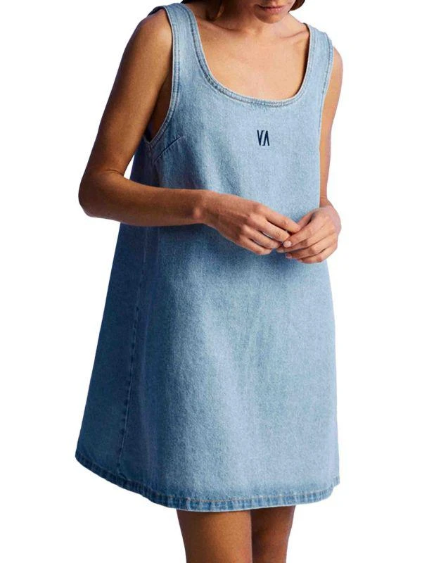 商品Nocturne|Scoopneck Mini Denim Dress,价格¥712,第2张图片详细描述