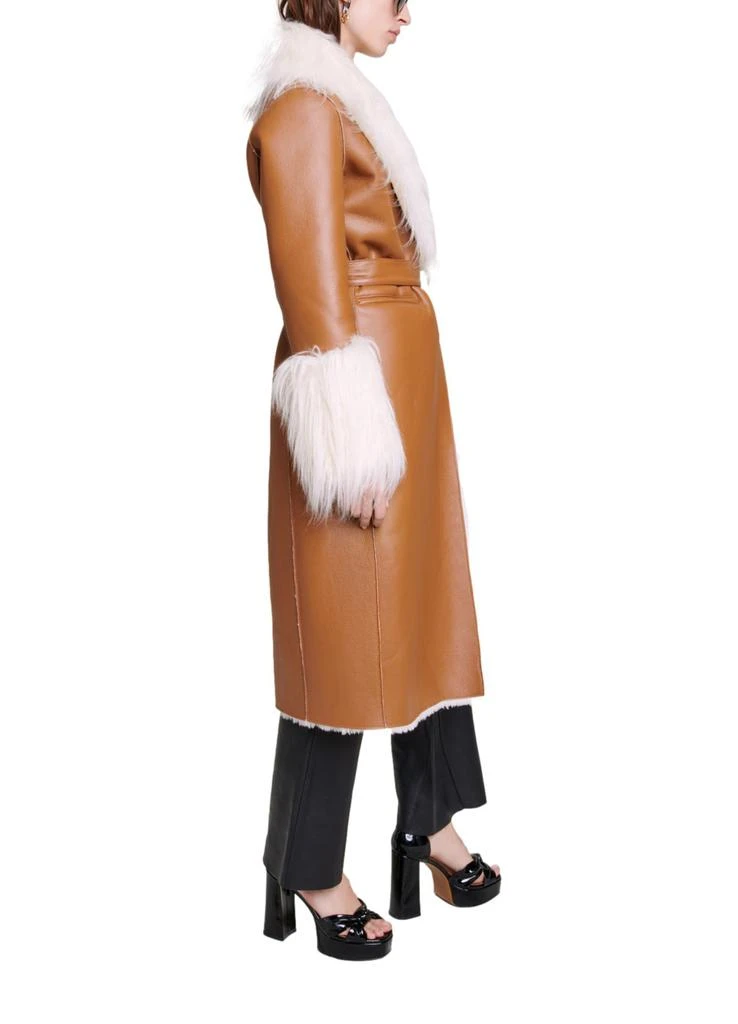 商品Maje|Faux fur long coat,价格¥2658,第5张图片详细描述
