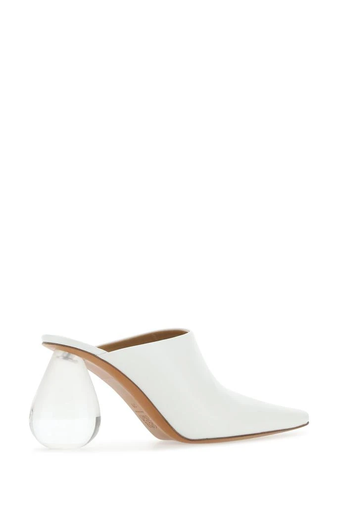 商品Loewe|White leather Drop mules,价格¥4797,第2张图片详细描述