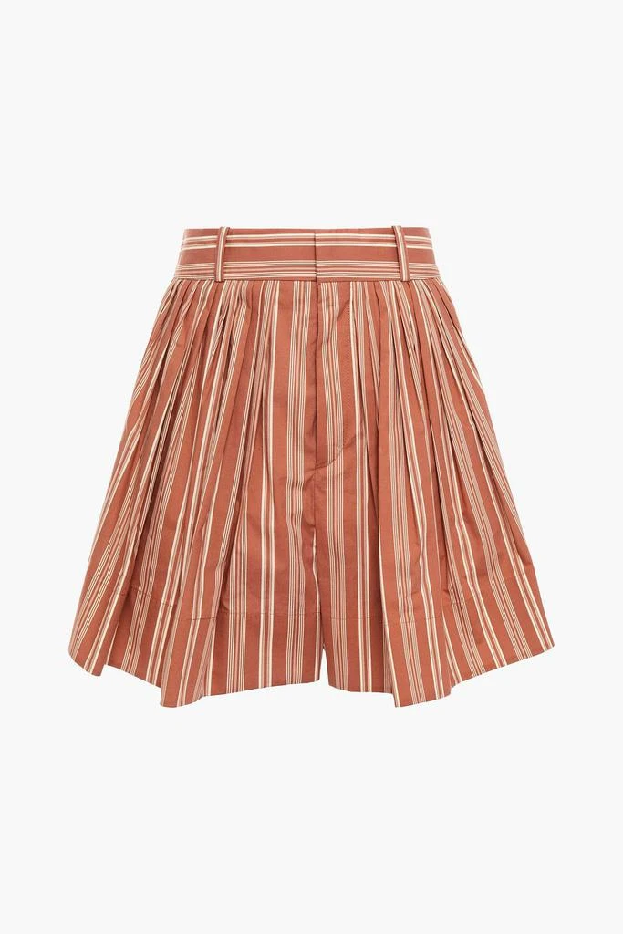 商品Chloé|Pleated striped cotton-poplin shorts,价格¥1859,第3张图片详细描述