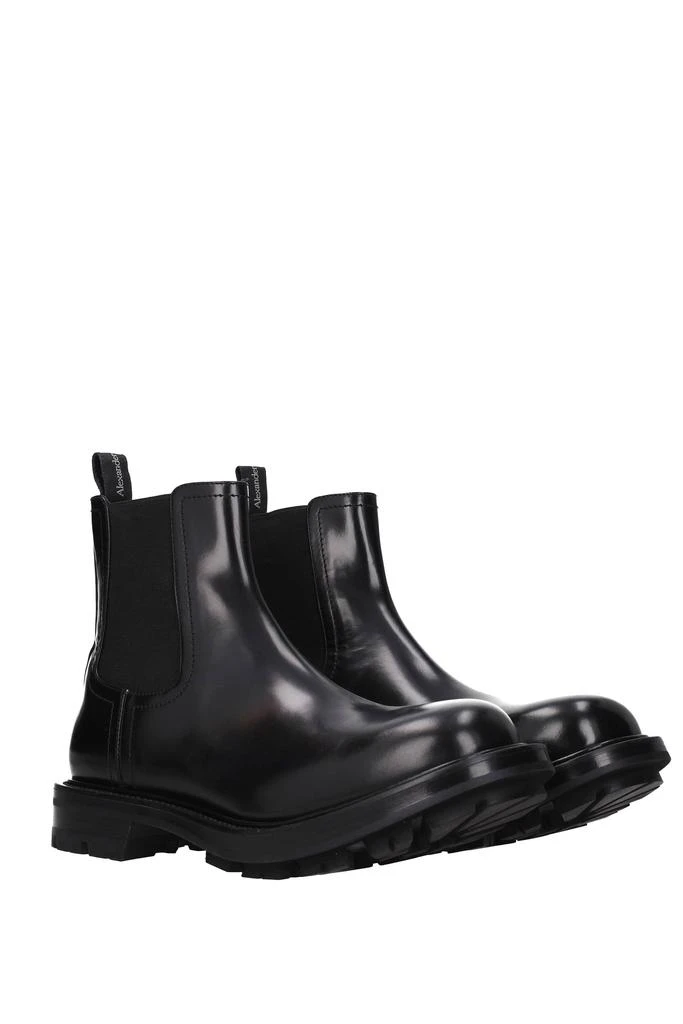 商品Alexander McQueen|Ankle Boot Leather Black,价格¥2392,第2张图片详细描述