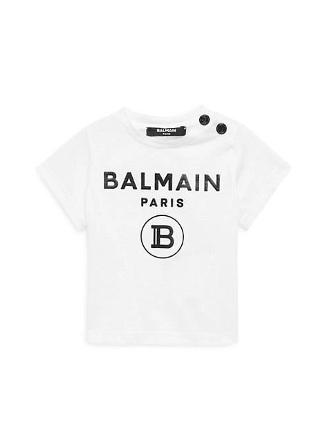 商品Balmain|Baby Girl's &amp; Little Girl's Logo Shoulder-Button T-Shirt,价格¥754,第1张图片