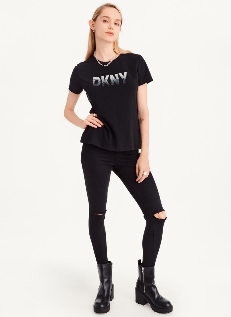 商品DKNY|Sequin Logo Tee,价格¥442,第4张图片详细描述