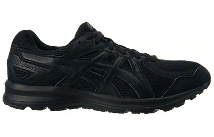 商品[国内直发] Asics|[预售3天]Jog 100 2 舒适软弹 PU网布织物合成革耐磨 低帮 越野训练短跑体测体考竞速跑步鞋 男女同款 黑武士,价格¥431,第3张图片详细描述