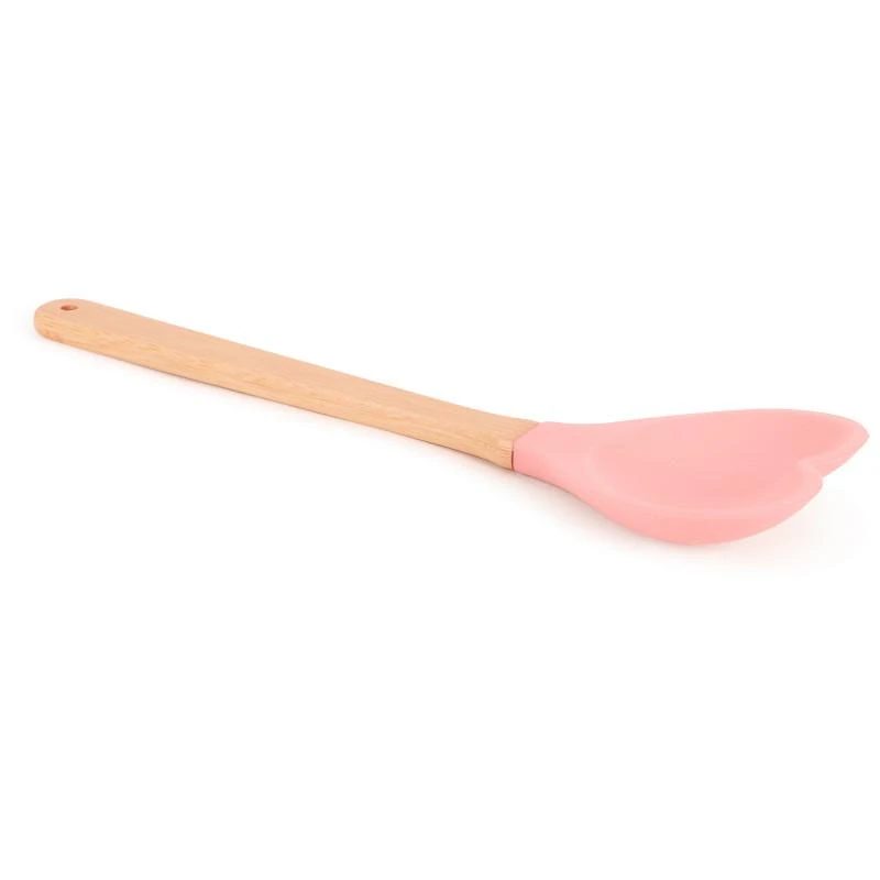 商品Rice by Rice|Love heart shape silicone spoon in pink,价格¥84,第1张图片