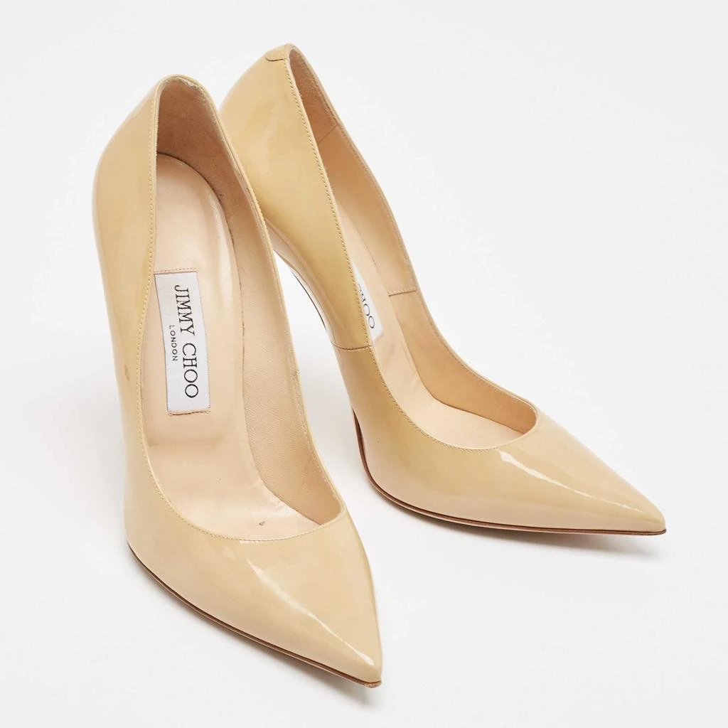 商品[二手商品] Jimmy Choo|Jimmy Choo Beige Patent Leather Anouk Pumps Size 38.5,价格¥1373,第4张图片详细描述