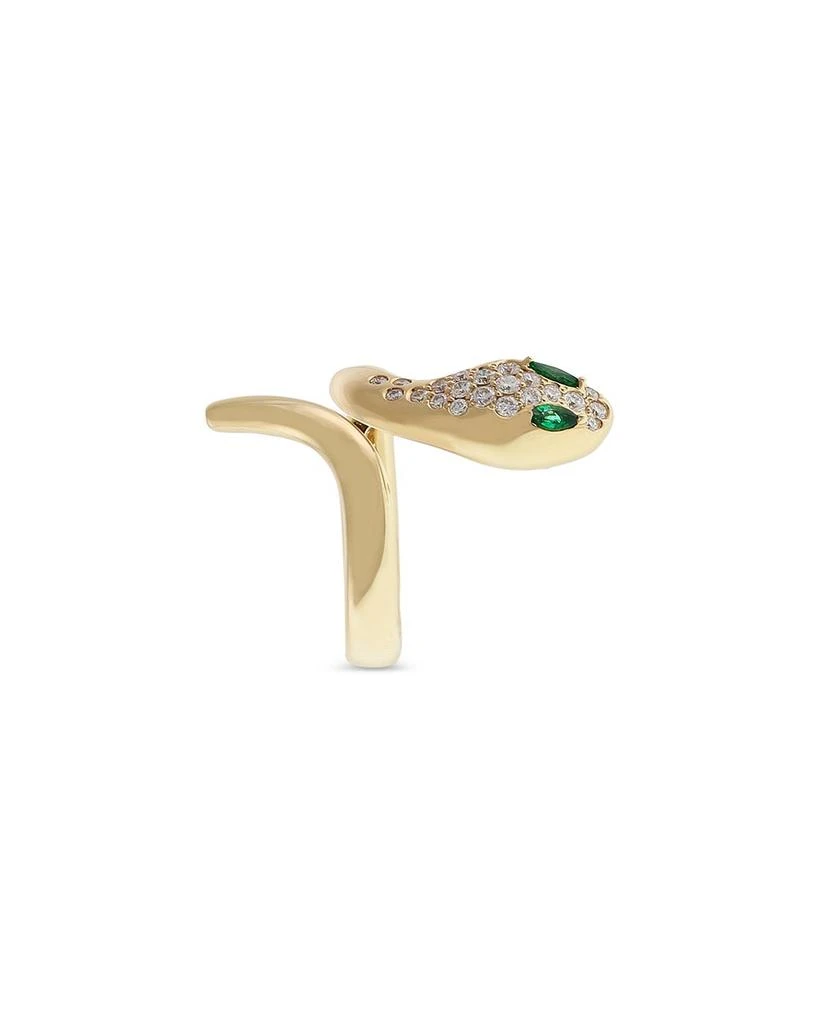 18K Yellow Gold Serpent Diamond & Emerald Snake Wrap Ring - Exclusive, Italy Campaign 商品