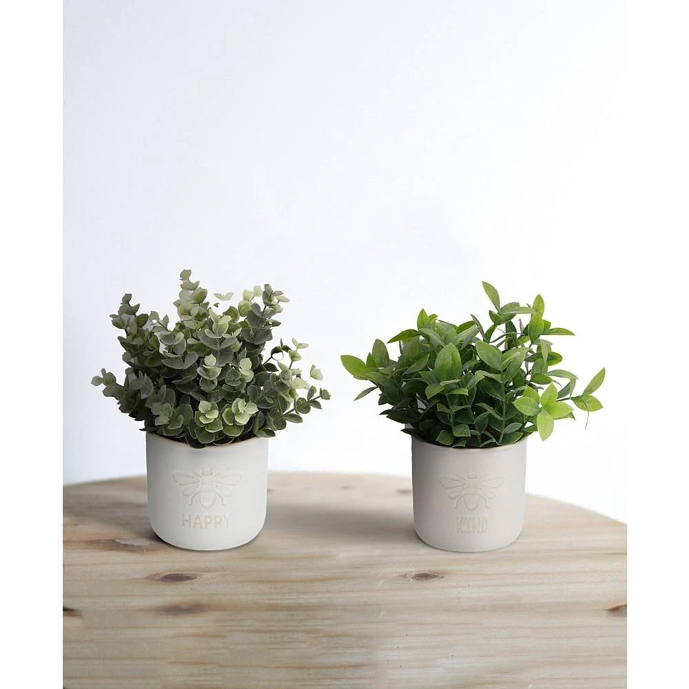 商品Flora Bunda|Bee Kind Ceramic Tea Leaf Plus Bee Happy Eucalyptus Set, 2 Piece,价格¥314,第3张图片详细描述